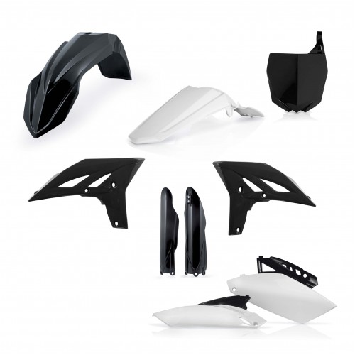 KIT PLÁSTICOS COMPLETO ACERBIS YAMAHA YZ-F 250 2010 - 2013 PRETO E BRANCO